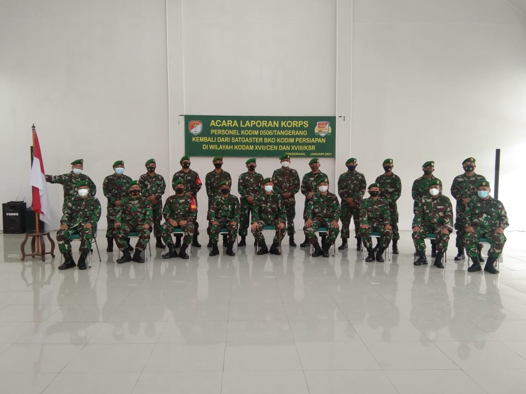 Sembilan Prajurit Kodim Tangerang Kembali dari Papua