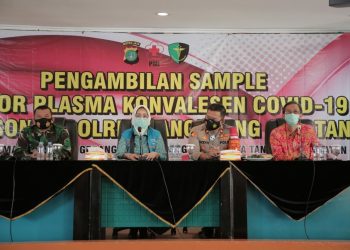 Pemkot Tangsel Terima Donor Plasma dari Polres dan Kodim Tangerang