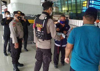 Antisipasi Covid-19, Samapta Polresta Bandara Soetta Patroli Besar-besaran