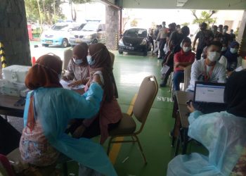 Polresta Bandara Soetta Vaksin Gratis Ratusan Pekerja