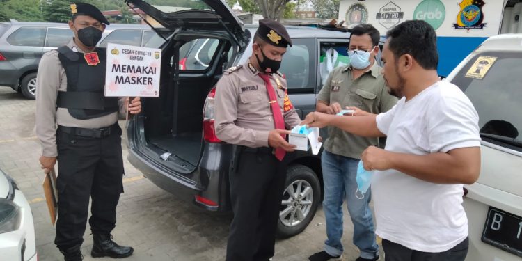 Pastikan Prokes Berjalan, Samapta Polresta Bandara Soetta Gelar Patroli Yustisi