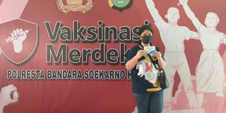Vaksinasi Merdeka, Polresta Bandara Soetta Vaksin 249 Orang