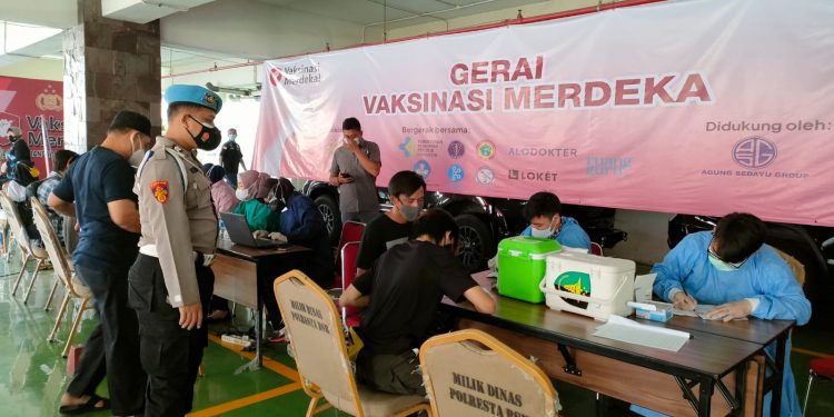 Vaksinasi Merdeka, Kapolresta Bandara Soetta : 11.856 Orang Telah Divaksin