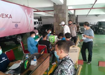 268 Orang Divaksin Polresta Bandara Soekarno-Hatta