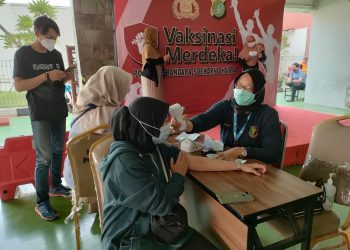 Akhir Pekan, Gerai Vaksinasi Merdeka Polresta Bandara Soetta Vaksin 285 Orang