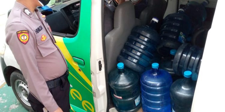 Samapta Polresta Bandara Soetta Gelar Pengamanan di Gerai Vaksinasi