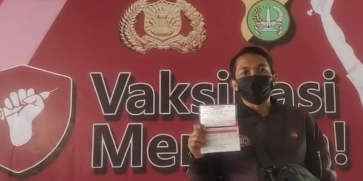 Gerai Vaksinasi Merdeka Polresta Bandara Soetta Telah Vaksin 14. 7001 Orang