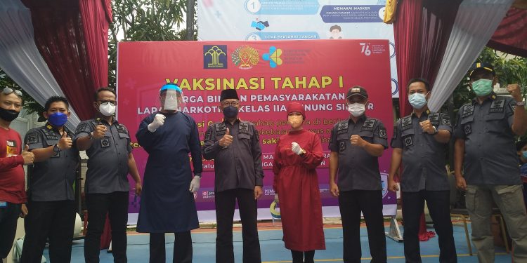 Ratusan WBP Lapas Narkotika Gunung Sindur Antusias Ikuti Vaksinasi Covid-19