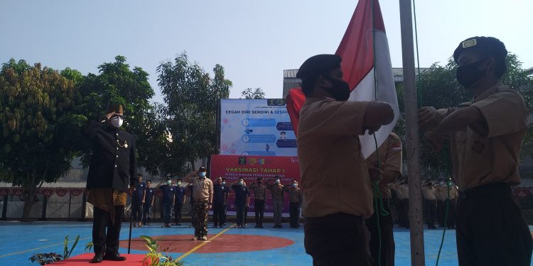 HUT RI ke -76, Pramuka WBP Lapas Narkotika Gunung Sindur Upacara Bendera