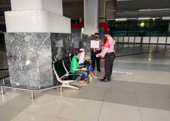 Patroli, Samapta Polresta Bandara Soetta Sambangi Terminal
