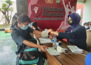 Hari ini 132 Orang Vaksin di Polresta Bandara Soetta