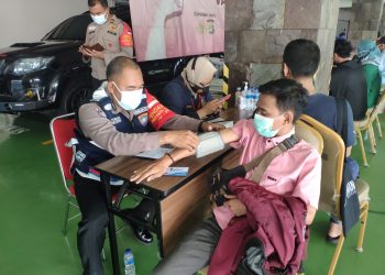 Hari ini Sebanyak 149 Orang Vaksin di Polresta Bandara Soetta