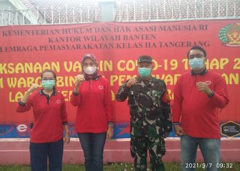 Ratusan WBP di Lapas Kelas IIA Tangerang Ikuti Vaksinasi Covid-19