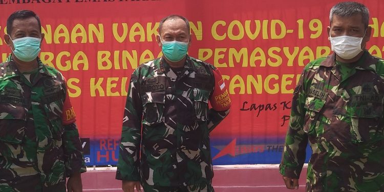 Vaksinasi di Lapas Kelas IIA Tangerang Dijaga Ketat Koramil Tangerang