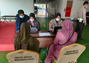 105 Orang Vaksin di Polresta Bandara Soetta