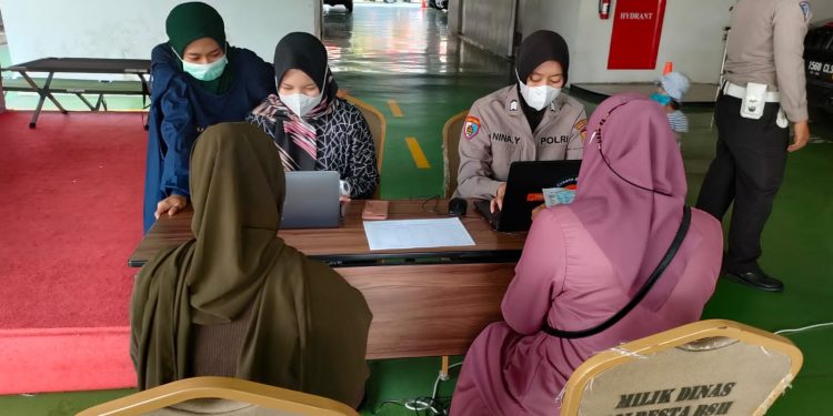 105 Orang Vaksin di Polresta Bandara Soetta