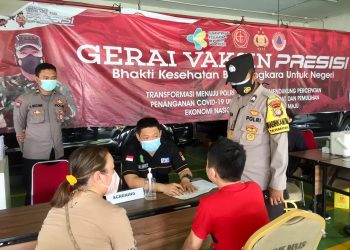 Puluhan Orang Vaksin di Gerai Vaksinasi Presisi Polresta Bandara Soetta