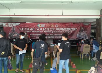 53 Orang Vaksin di Gerai Vaksinasi Presisi Polresta Bandara Soetta