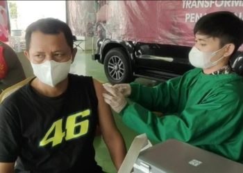 75 Orang Vaksin di Gerai Vaksinasi Presisi Polresta Bandara Soetta