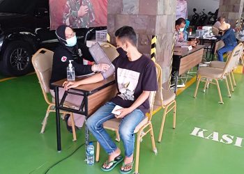 58 Orang Vaksin di Gerai Vaksinasi Presisi Polresta Bandara Soetta