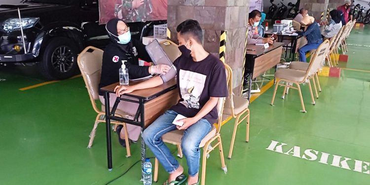 58 Orang Vaksin di Gerai Vaksinasi Presisi Polresta Bandara Soetta