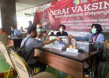 32 Orang Vaksin di Gerai Vaksinasi Presisi Polresta Bandara Soetta