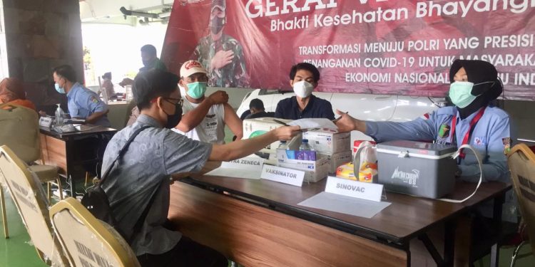 32 Orang Vaksin di Gerai Vaksinasi Presisi Polresta Bandara Soetta