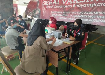 52 Orang Vaksin di Polresta Bandara Soetta