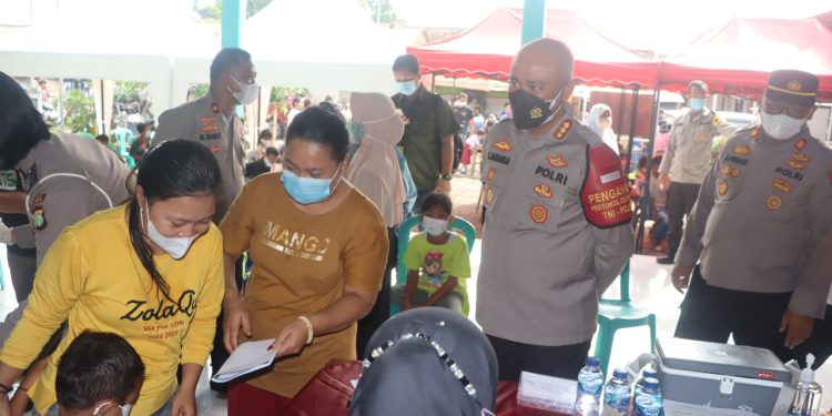 Polresta Bandara Soetta Gelar Vaksinasi Anak di Kelurahan Karangsari