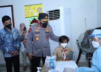 Polri Lounching Vaksinasi Merdeka Anak Serentak
