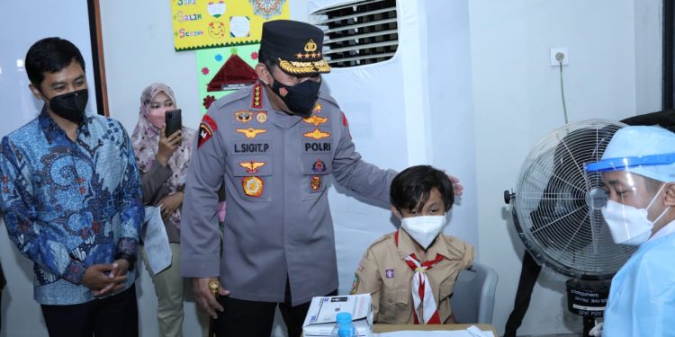 Polri Lounching Vaksinasi Merdeka Anak Serentak