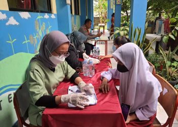 Di SDN Rawa Kompeni, 192 Anak Divaksin Polresta Bandara Soetta