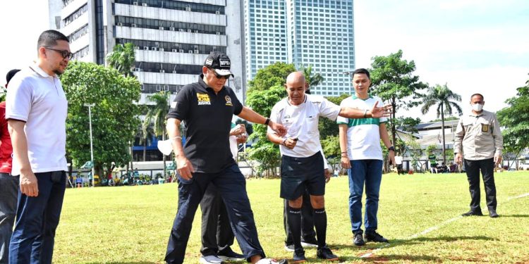 Buka Fun Football Pekan Olahraga KAHMI, Bamsoet Tegaskan Capres Golkar Airlangga Hartarto