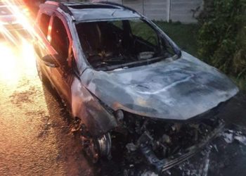 Mobil Minibus Terbakar di Tol  Tangerang – Merak