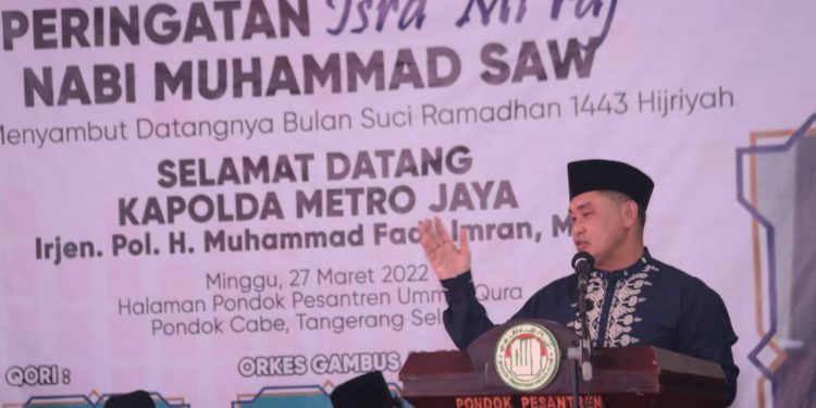 Kapolda Metro Jaya Hadiri Isra Mi’raj 1443 Hijriah di Ponpes Ummul Quro