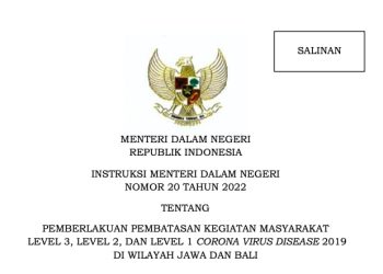 Mendagri Terbitkan Inmendagri, Begini Isinya