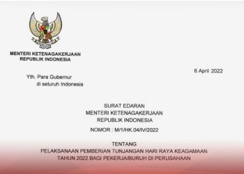 Dear para Gubernur, Menaker Keluarkan Surat Edaran