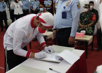 Jelang Lebaran, 10 Napiter di Lapas Narkotika Gunung Sindur Ikrar Setia ke NKRI