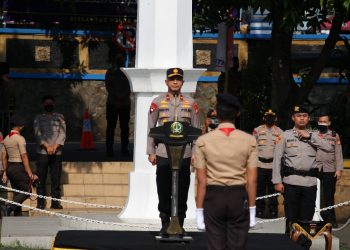 Sambut Hari Pramuka ke-61 tahun 2022, Wakapolda Pimpin Apel Besar Saka Bhayangkara di Polda Metro Jaya