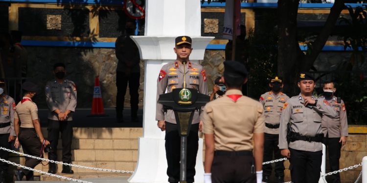 Sambut Hari Pramuka ke-61 tahun 2022, Wakapolda Pimpin Apel Besar Saka Bhayangkara di Polda Metro Jaya