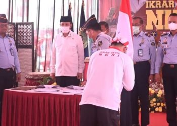 Jelang HUT RI ke-77, 40 Napiter di Lapas Narkotika Gunung Sindur Ikrar NKRI