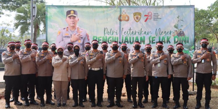 Polri Lestarikan Negeri, Polresta Bandara Soetta Adakan Penghijauan