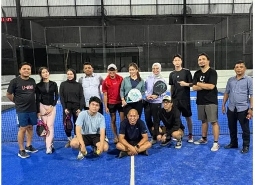 KARYAWAN BRI KC PAMULANG GELAR KEGIATAN OLAHRAGA BERSAMA MAIN PADEL