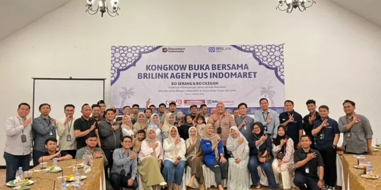 BRI BO Serang dan BRI BO Cilegon Gelar Kongkow Buka Bersama Agen BRILink PUS Indomaret